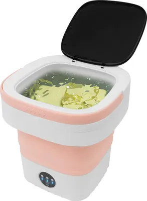 Zdjęcie produktu dla Pralka Przenośna 12L Mini Pralka Podróżna Składana (Różowa)