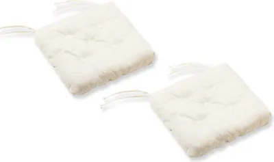 Image de Coussins de chaise en tissu mélangé coton « éthérée » : 55 % coton, 45 % polyester – Lot de 2 – 42 x 42 cm