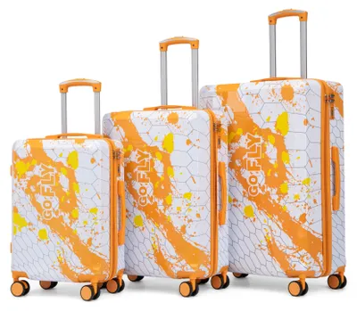 Produktbild von Kofferset Hartschale 3-teilig Reisekoffer Set (20/24/28 Zoll) aus robustem PC Polycarbonat, leichtes Trolley Set mit 360° Rollen, Wabenstruktur, Anthrazit