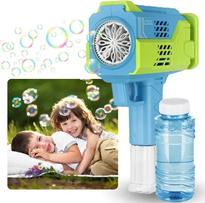 Produktbild von Seifenblasen, blaue Seifenblasenpistole + 1 Nachfüllpack 110ml