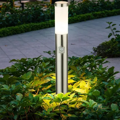 Produktbild von Moderne Außenlampe aus Edelstahl mit Bewegungsmelder