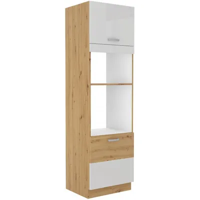 Obrázek produktu pro Skříň na vestavné spotřebiče ADARA - šířka 60 cm, bílá / dub artisan