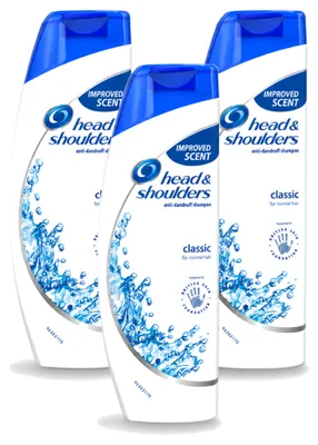 Imagen del producto de 3 champús Head & Shoulders Classic Clean - 250 ml - Paquete económico - 3 unidades