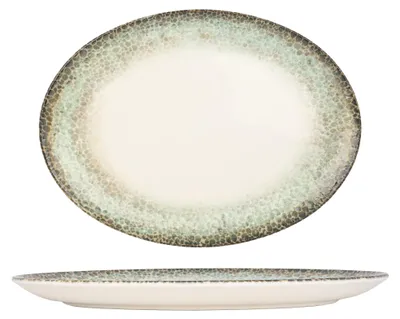 Obrázek produktu pro Servírovací mísa Kütahya Porselen – Rust Green – porcelán – 33 x 19 cm