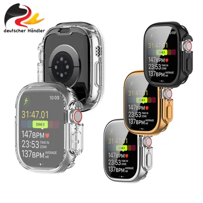 Produktbild von Hochwertige Schutzhülle für die Apple Watch Ultra aus Silikon/TPU in Transparent