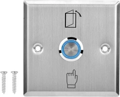 Immagine prodotto di Interruttore per porte resistente 86x86 mm in acciaio inossidabile
