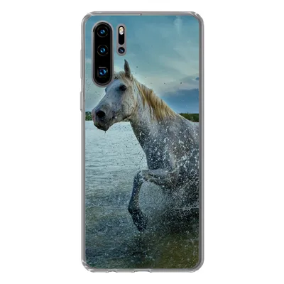 Produktbild von MuchoWow® Handyhülle Schutzhülle Hülle für Huawei P30 Pro Pferd - Wasser - Tropfen Silikon Softcase Handy Hülle - Schutzdeckel