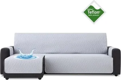 Produktbild von Bestcovers Teflon Wasserdichtes Sesselüberwürf Sesselschoner Schonbezug Sofabezug (Hellgrau, 240cm Left)
