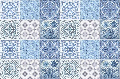 Produktbild von Fliesenaufkleber 10×10 cm – 24 Stück – Selbstklebend – Wasserfest – Pflegeleicht – Hitzebeständig – Für Küche & Bad – Klassische Fliesen mit Ornamenten