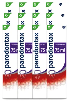 Obrázek produktu pro 12 kusů zubní pasty Parodontax Ultra Clean - 75 ml - výhodná balení - 12 kusů