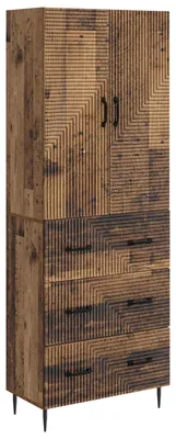 Image de Ensemble de 2 armoires vidaXL en bois recyclé, 66 x 34,5 x 90 cm, aggloméré
