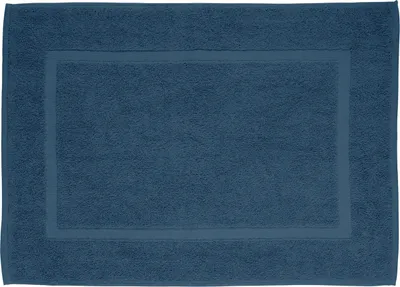 Produktbild von WENKO Frottier Badematte Baumwolle Duschvorleger Duschmatte PARADISE Dunkelblau