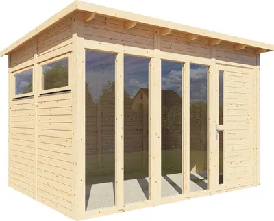 Produktbild von Bertilo Gartenhaus Pentus 3 Office - 19 mm naturbelassen