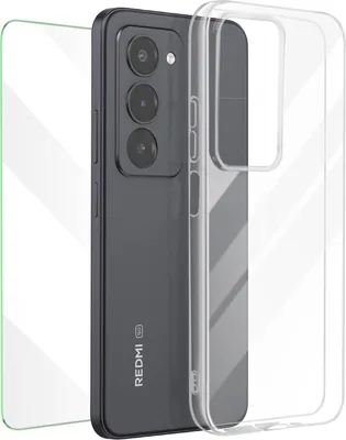 Immagine prodotto di Mayaxess, set di protezione 2 in 1: custodia + pellicola in vetro temperato per Xiaomi Redmi 15, trasparente