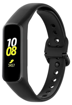 Produktbild von By Qubix Silikonarmband - Schwarz - passend für Samsung Galaxy Fit 2