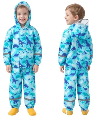 Productafbeelding van Waterdichte, lichtgewicht regenjas voor kinderen, inclusief broek en capuchon