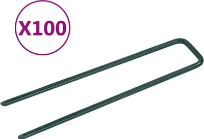 Image de Clous pour gazon artificiel 100 pcs Forme de U Fer