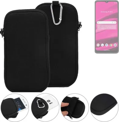 Produktbild von K-S-Trade Neopren-Hülle Handyhülle kompatibel mit Telekom T Phone 2023 Schutzhülle Neoprenhülle Sleeve Schutz-Hülle Gürtel Tasche Case Holster