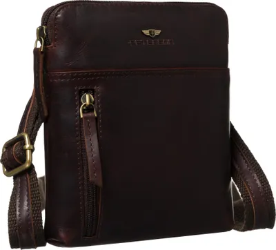 Obrázek produktu pro Peterson pánská kožená crossbody taška hnědá 19x16,5 cm