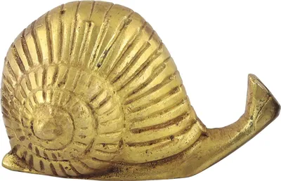 Produktbild von Schnecke in Messing - Figur - Deko - Tier goldfarben