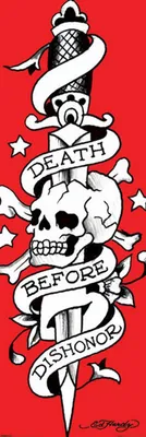 Immagine prodotto di ED HARDY - Death Before Dishonour - 53x158 cm - Poster