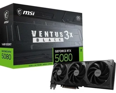 Produktbild von Tarjeta Gráfica MSI GeForce RTX 5080 VENTUS 3X OC 16 GB GDDR7 Reflex 2 RTX AI DLSS4.5