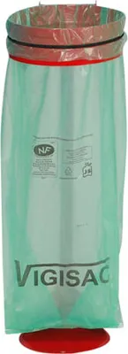 Produktbild von Müllsackhalter - Standgerät - für 120 l Säcke - 1.020 x 345 x 465 mm (HxBxT) - feuerrot