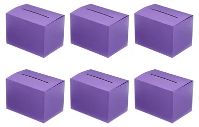 Produktbild von Vorschlagsbox aus Karton, 6 Stück, 16,5 x 11,4 x 11,4 cm, Lila