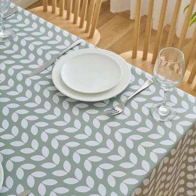 Produktbild von ® Petal Parade Wachstuchtischdecke Abwischbar Salbeigrün 250 x 140 cm | Wachstischdecke, Tischdecke, PVC, Wetterfest, Tischdecken, Gartentischdecke, Wachstuch, Outdoor, Tischtuch