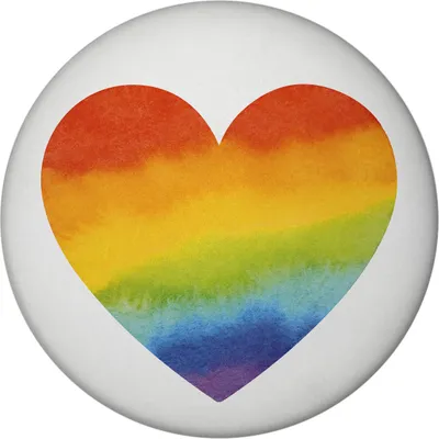 Produktbild von Regenbogenherz Magnet rund