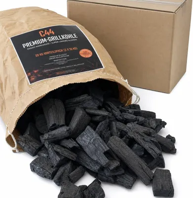 Produktbild von Premium Holzkohle - 20 kg | Hartholz-Charcoal für Grillabende, Restaurants & Pizzaofen, Dutch Oven - Holzkohle für Grill und Smoker | C44-Zittau
