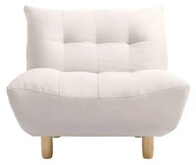 Produktbild von Miliboo - Design-Sessel skandinavisch Naturfarben und Eiche YUMI