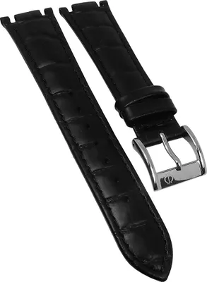 Produktbild von Candino  Uhrenarmband Leder schwarz Krokooptik C4521/2 C4521