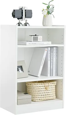 Produktbild von GOPLUS 3-stufiges Bücherregal, Eck-Bücherregal Display Rack mit verstellbaren Regalen, freistehendes platzsparendes offenes