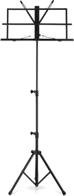 Produktbild von Famanu Musikständer Tragbarer Notenständer - Höhenverstellbar 45-118 cm - Schwarz