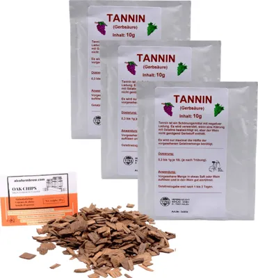 Produktbild von 3 x VINA Wein-Tannin 10g - Tannin für Weißweine, Tannin für Rotwein