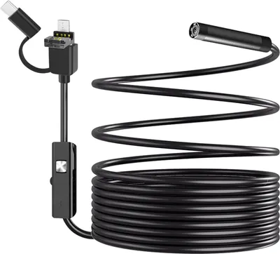 Zdjęcie produktu dla Wodoodporna kamera endoskopowa Multiport USB-C Micro USB długość 5m