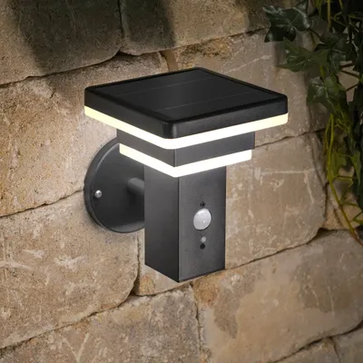 Produktbild von esotec Solarleuchte für außen LUCCA PIR 3 Betriebsmodi IP44 wetterfest 102761