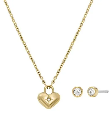 Produktbild von Fossil Gold-Ton Edelstahl Halskette, JF04881SET