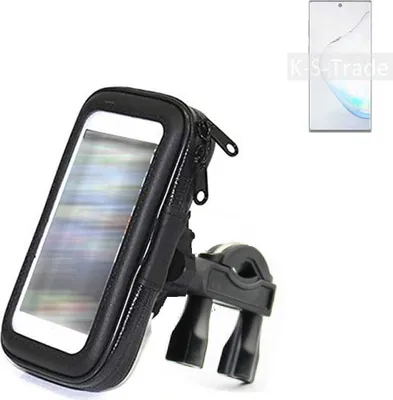 Produktbild von K-S-Trade Fahrrad-Halterung kompatibel mit Samsung Galaxy Note10 Exynos Handy-Halterung Halter Lenkstange Fahrradhalterung Motorrad Bike Mount