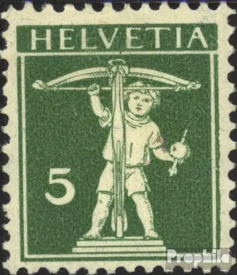 Produktbild von Briefmarken Schweiz 1910 Mi 113II gestempelt Tellknabe