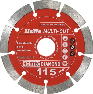 Produktbild von HaWe 81.115 Diamanttrennscheibe Multi Cut 115x22,2 mm
