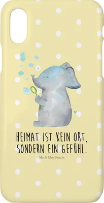 Produktbild von Mr. & Mrs. Panda Iphone 10 Handyhülle Elefant Seifenblasen - Gelb Pastell - Geschenk, Handy, Case, Liebe, Lustige Sprüche, Elefanten, Heimat, Handycover, X, Rüsseltier