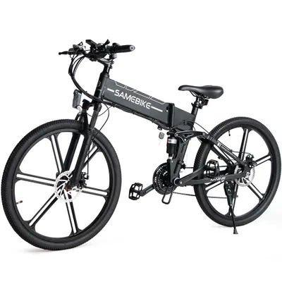 Produktbild von SAMEBIKE Elektrische Fahrrad E-Bike LO26-II 10Ah 48V 26 Zoll Faltrad Moped 21 Gänge Schwarz