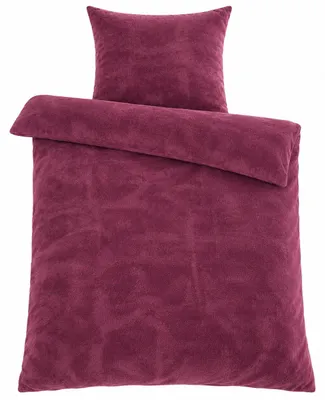 Produktbild von Winter Bettwäsche, 155x220 +80x80cm, beere, Teddy Fleece