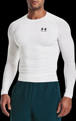 Produktbild von Under Armour HeatGear Langarm-Baselayer-T-Shirt, Weiß L