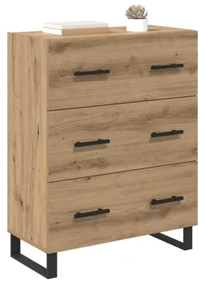 Zdjęcie produktu dla vidaXL Kredens dębowy Artisan 69,5 x 34 x 90 cm drewno kompozytowe i żelazo