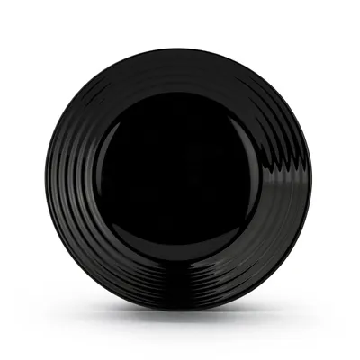 Produktbild von LUMINARC TELLER 19 cm Glas Dessertteller Speiseteller Essteller Flach Schwarz