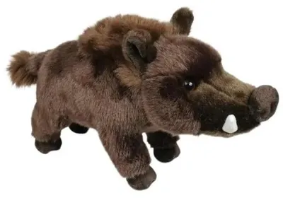 Produktbild von Wildschwein Plüschtier, lebensecht und detailreich gestaltet, 26 cm, dunkelbraun