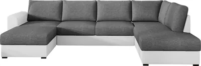 Produktbild von MIRJAN24 Ecksofa Wilma, Eckcouch vom Hersteller, U-Form Schlafsofa, Stilvoll Polsterecke, Wohnzimmer Sofagarnitur (Farbe: Soft 017 + Lux 06, Seite: Rechts)